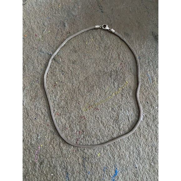 925 Collar Necklace Sterling Silver NG Rope Style Stamped - Picture 11 of 11